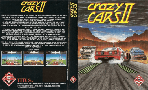 Crazy Cars II box art for ZX Spectrum
